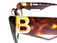 BURBERRY POPPY BE4336 (392073) Damen-Sonnenbrille, rechteckig aus Havanna-Acetat