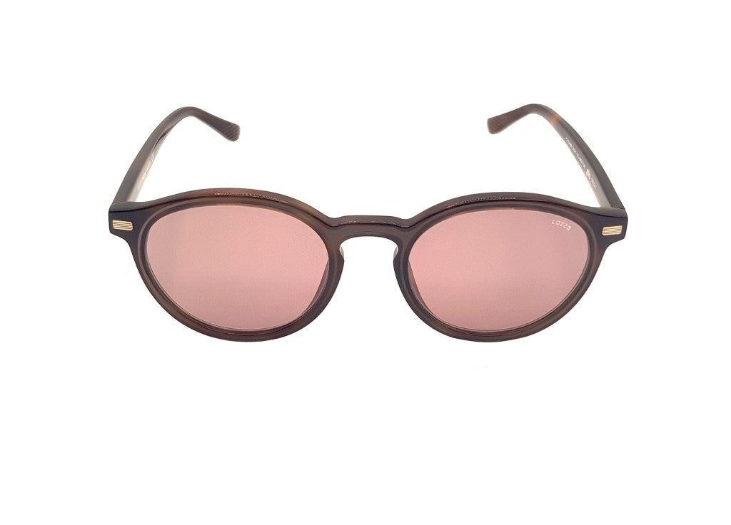 LOZZA SL4289 (0ADR) occhiali da sole unisex, rotondi color havana