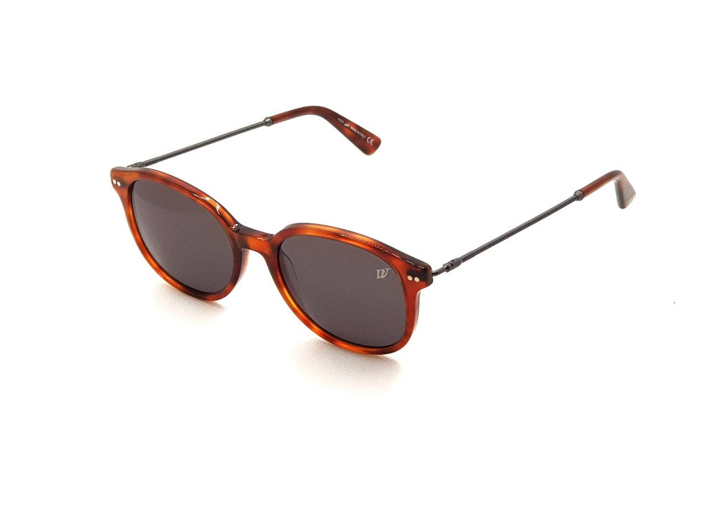 WEB WE0121 S (53N) runde Unisex-Sonnenbrille aus Metall in der Farbe Havanna