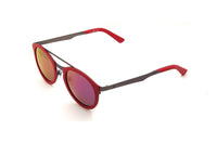 WEB WE0143 (67U) Runde Damen-Sonnenbrille mit Doppelsteg in Rot