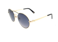 WEB WE0270 S (32W) unisex sunglasses, round in gold-colored metal and blue lenses