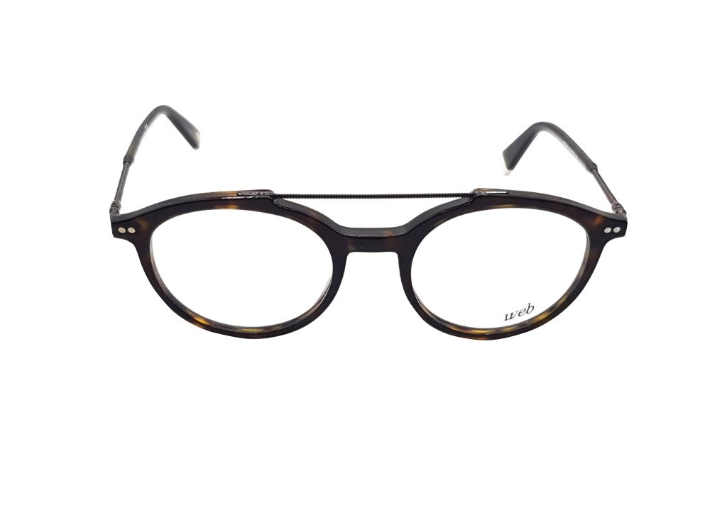 WEB WE5204-V (052) montatura da vista unisex, a goccia color havana scuro