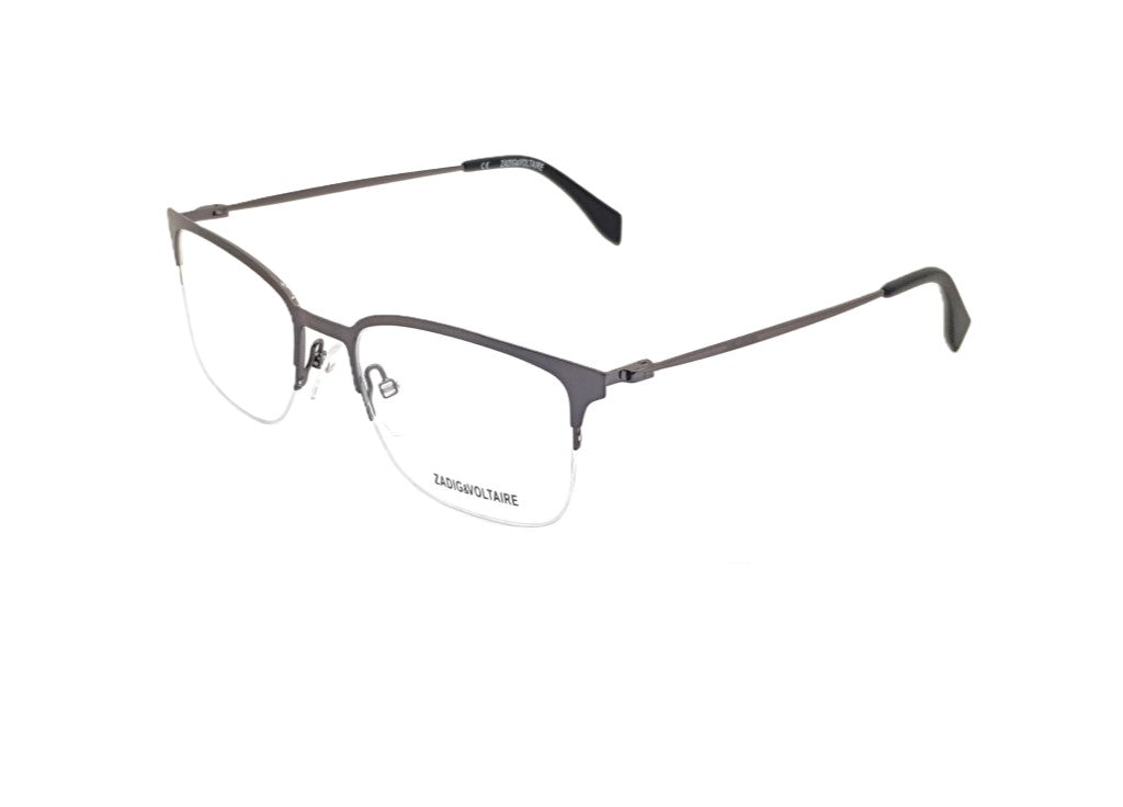 ZADIG&VOLTAIRE VZV136 (0H68) Unisex rectangular metal optical frame in dark grey