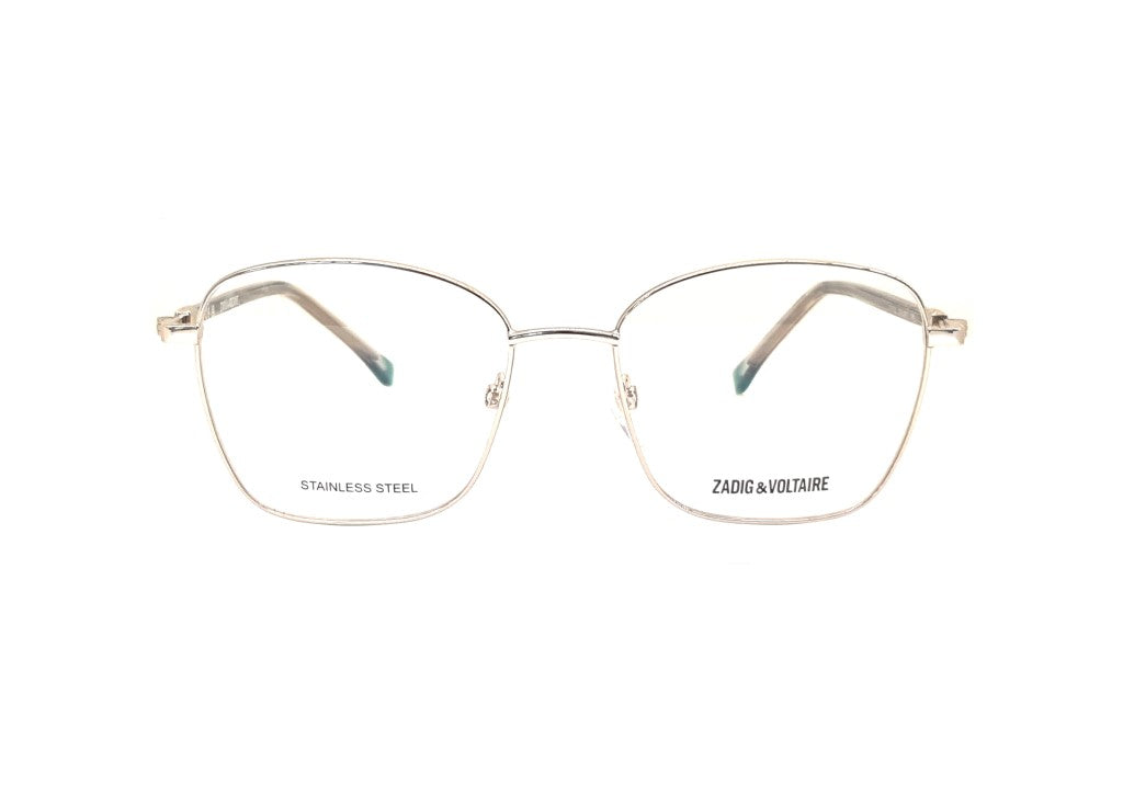 ZADIG&VOLTAIRE VZV352 (594Y) Unisex square gold-colored metal optical frame
