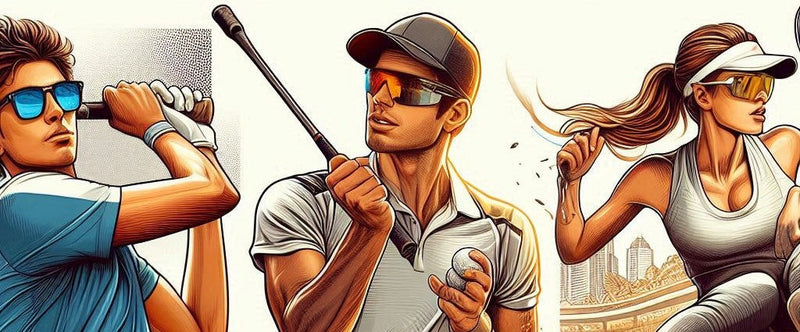 Occhiali sportivi alla moda - Fashionable sports glasses - Modische Sportbrille 