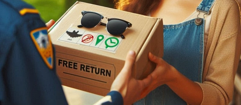 Free return glasses bought online - Reso gratuito occhiali acquistati online