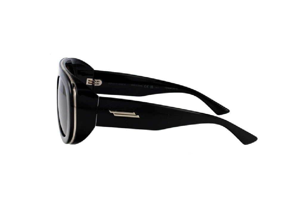 BOTTEGA VENETA BV1362S (001) SUNGLASSES in black acetate with grey lenses