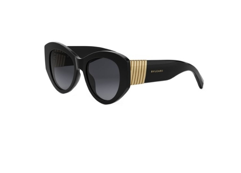 BVLGARI (BULGARI) BV40050I (01B) SUNGLASSES in black acetate oval