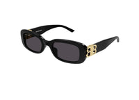 OCCHIALI DA SOLE BALENCIAGA BB0310SK (001) acetato nero e lenti grigie e logo sulle astine