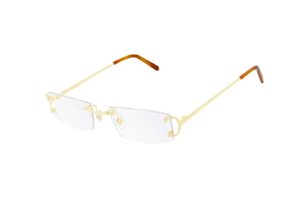 CARTIER CT0092O (001) PICCADILLY montatura da vista rettangolare in metallo color oro