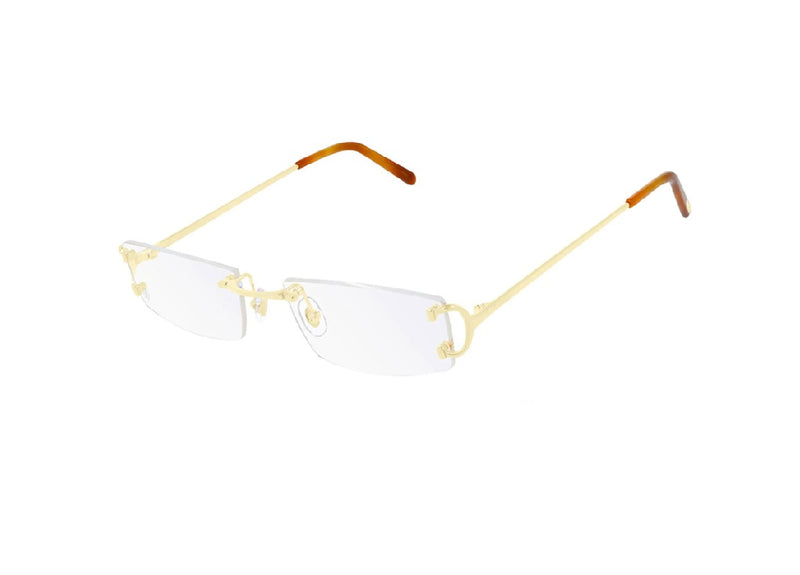 CARTIER CT0092O (001) PICCADILLY montatura da vista rettangolare in metallo color oro