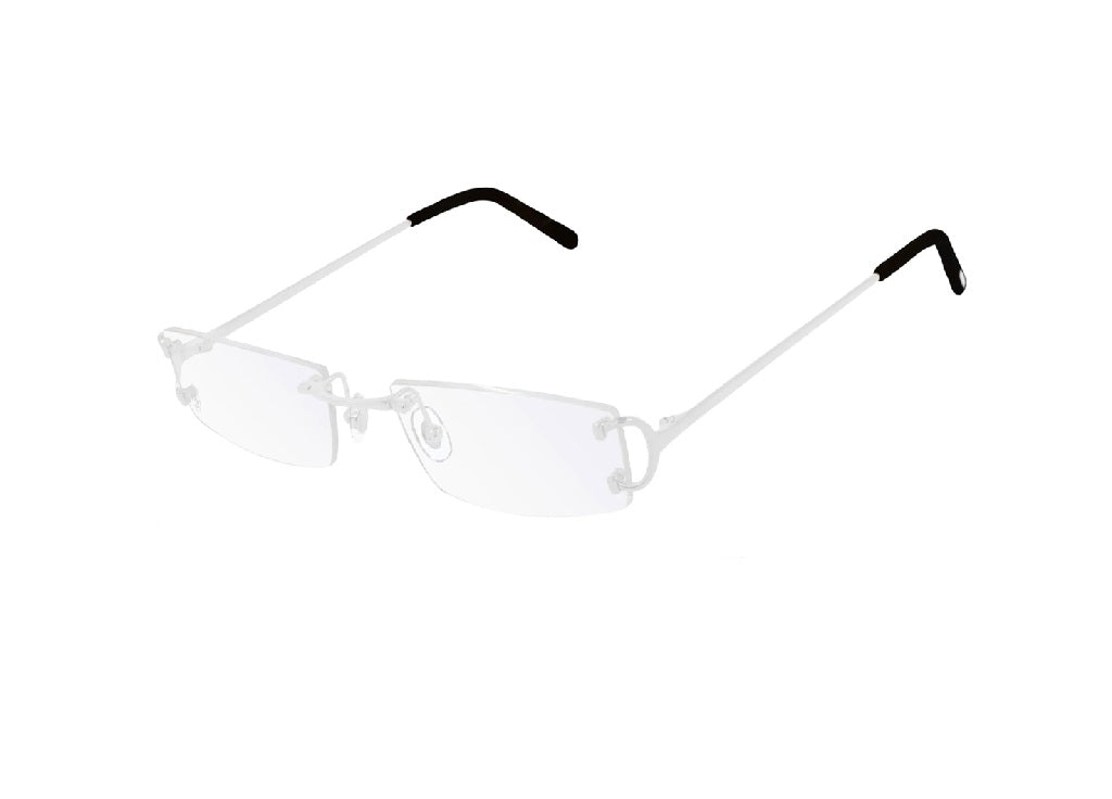 CARTIER CT0092O (002) PICCADILLY montatura da vista rettangolare in metallo color argento lucido