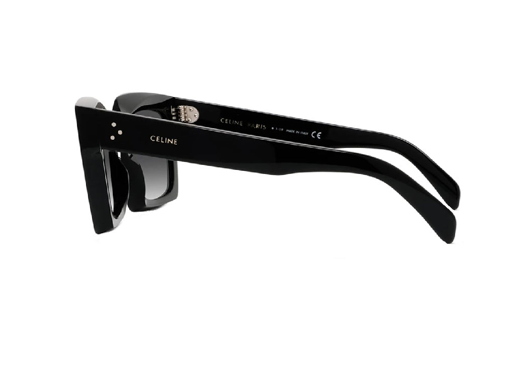CELINE CL40130I (01B) 3 Dots SUNGLASSES black acetate and gray lenses