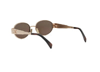 OCCHIALI DA SOLE CELINE CL40235U (28E) Metal Triomphe in metallo oro con lenti marrone