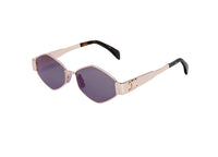 OCCHIALI DA SOLE CELINE CL40254U (28A) Metal Triomphe in metallo oro con lenti grigie