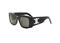 OCCHIALI DA SOLE CELINE CL40282U (01A) Maxi Triomphe in acetato nero e lenti grigie