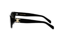 CELINE CL40323U (01A) Triomphe Cat-Eye-Sonnenbrille aus schwarzem Acetat