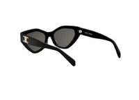 CELINE CL40323U (01A) Triomphe Cat-Eye-Sonnenbrille aus schwarzem Acetat