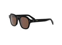 CELINE CL40326U (01E) 3 Dots HD SUNGLASSES black acetate and brown lenses