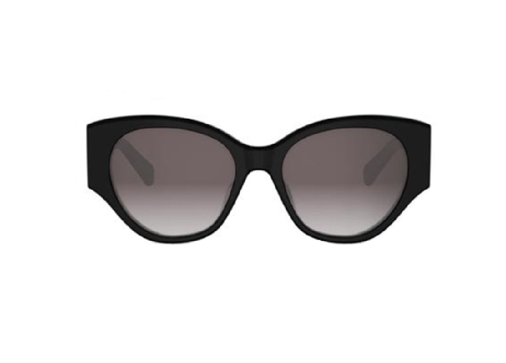 CELINE CL40328U (01K) Maxi Triomphe SUNGLASSES in black acetate and brown gradient lenses