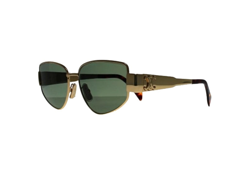 OCCHIALI DA SOLE CELINE CL40293U (30N) oro lucido con lenti verde