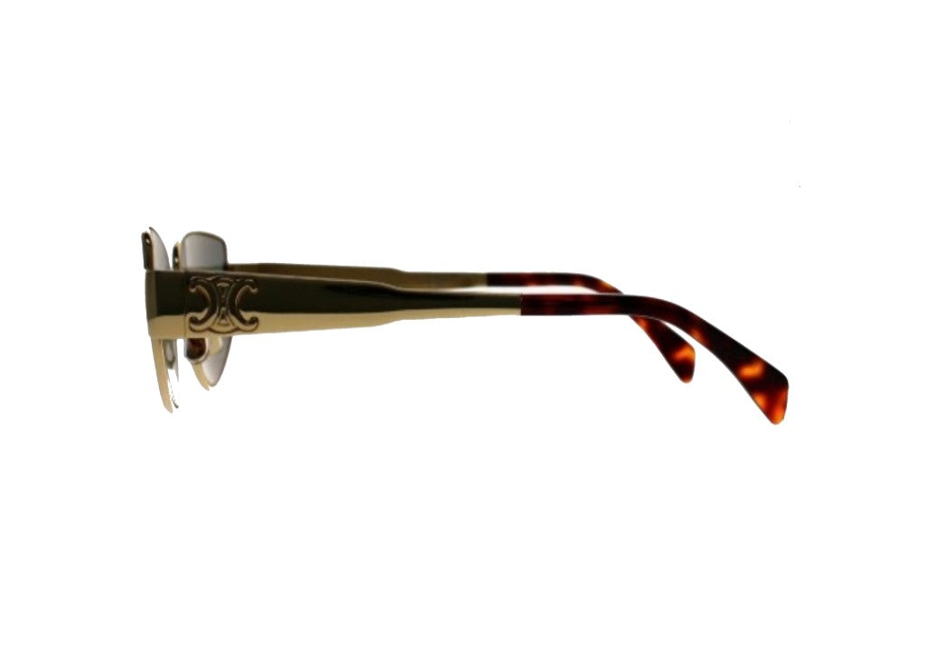 OCCHIALI DA SOLE CELINE CL40293U (30N) oro lucido con lenti verde
