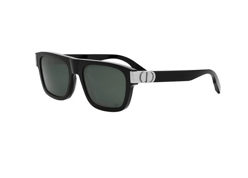 DIOR CD ICON S31 (13C0) SUNGLASSES shiny black with green lenses