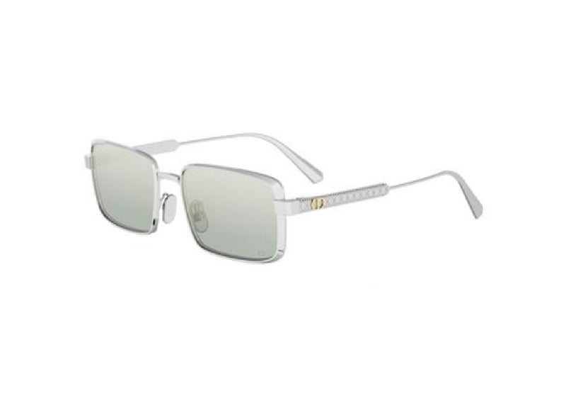 OCCHIALI DA SOLE DIOR DiorCannage S2U (F0I6) in metallo argento ludico e lenti blu specchiate