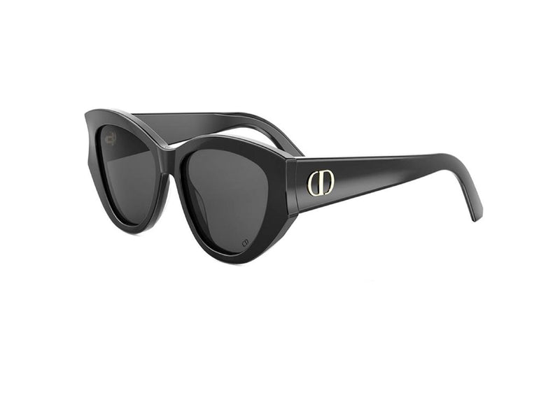 OCCHIALI DA SOLE DIOR DIORGLOW B1I (10A0) in acetato nero e lenti grigie