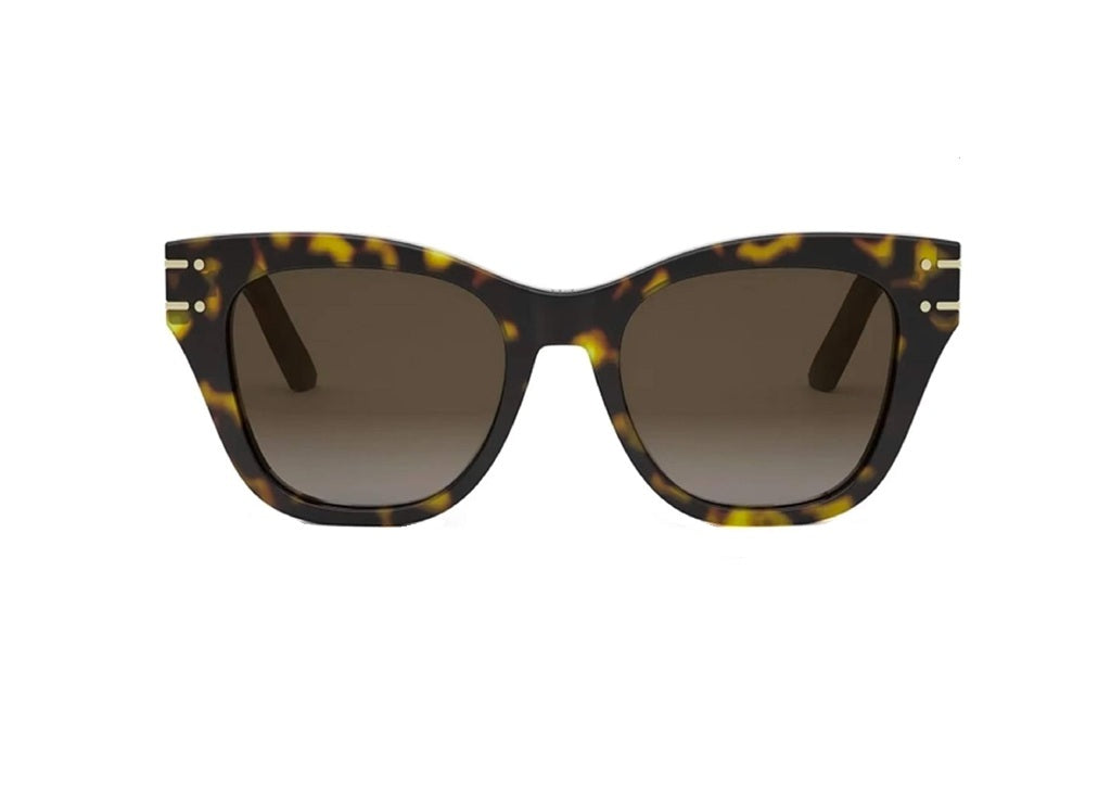 OCCHIALI DA SOLE DIOR DiorSignature B4I (20F1) in acetato havana e lenti sfumate marrone
