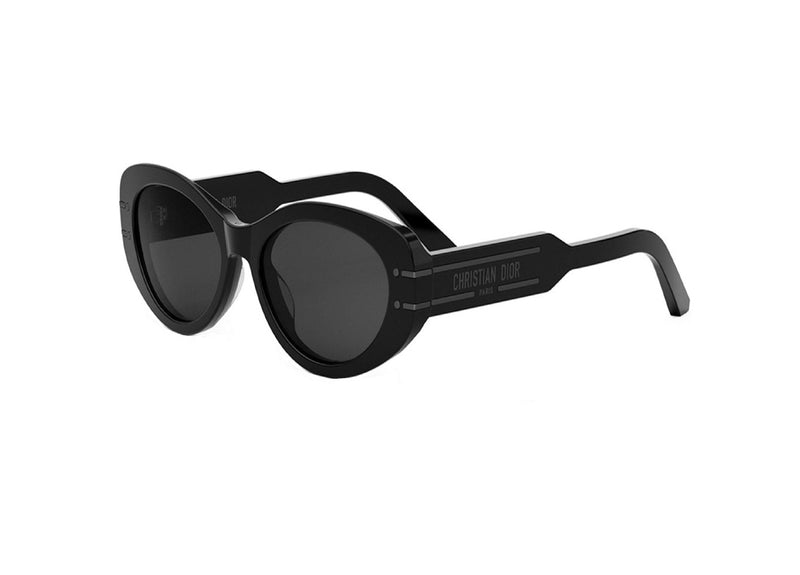 OCCHIALI DA SOLE DIOR DiorSignature B8U (14A0) in acetato nero e lenti sfumate marrone