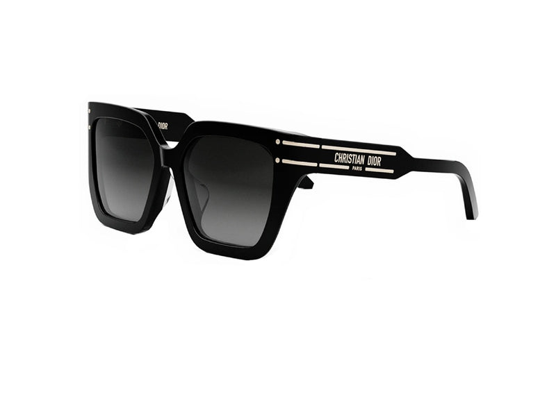 DIOR DiorSignature S10F (10A1) SUNGLASSES in black acetate and grey lenses