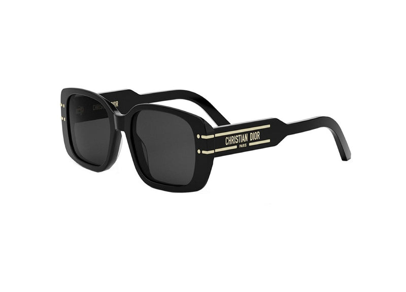 DIOR DiorSignature S12I (10A0) sunglasses in black acetate and grey lenses