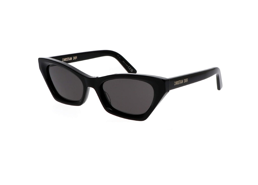DIOR DIORMIDNIGHT B1I (10A0) SUNGLASSES in black acetate and grey lenses