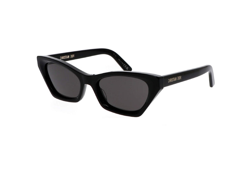 DIOR DIORMIDNIGHT B1I (10A0) SUNGLASSES in black acetate and grey lenses
