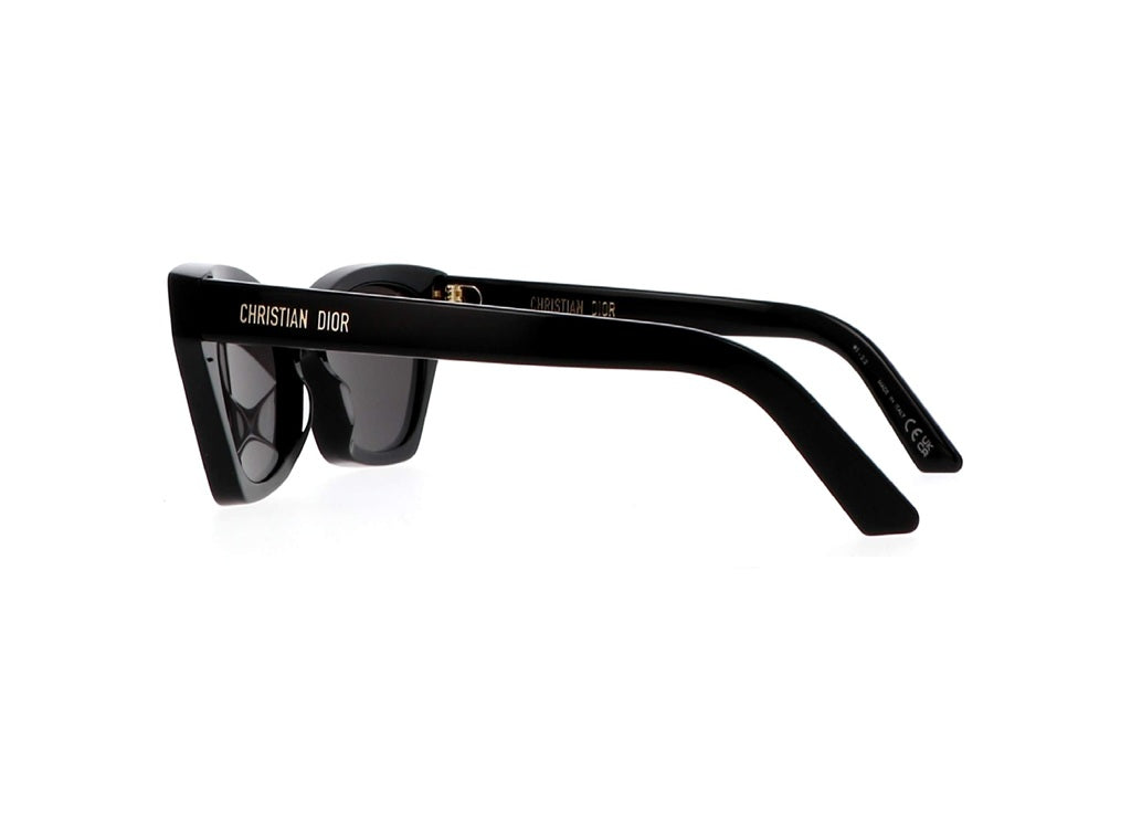 DIOR DIORMIDNIGHT B1I (10A0) SUNGLASSES in black acetate and grey lenses