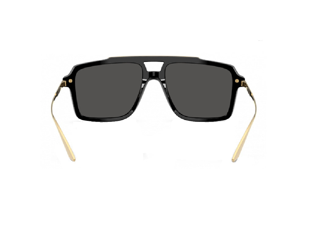 OCCHIALI DA SOLE DOLCE & GABBANA DG4477 (501/87) aviator in acetato nero e oro