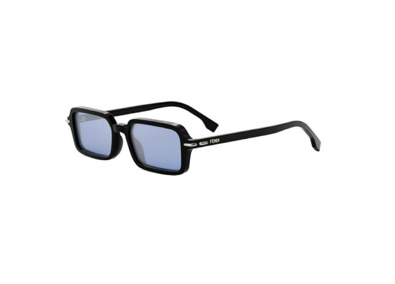 FENDI SILBERNE SONNENBRILLE FE40174I (01X) aus schwarzem Acetat mit silberverspiegelten Gläsern