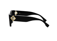 FENDI FF DIAMONDS FE40146I (01V) cat eye sunglasses in black acetate and blue lenses