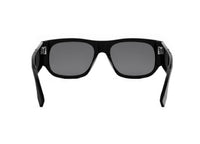 FENDI DIAGONAL FE40156I (01A) Sonnenbrille aus schwarzem Acetat mit grauen Gläsern