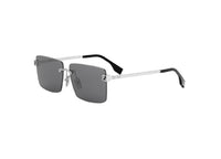 FENDI SKY FE40165U (16A) Sonnenbrille in Silbermetallic und grauen Gläsern