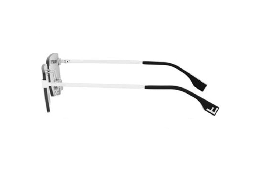 FENDI SKY FE40165U (16A) Sonnenbrille in Silbermetallic und grauen Gläsern