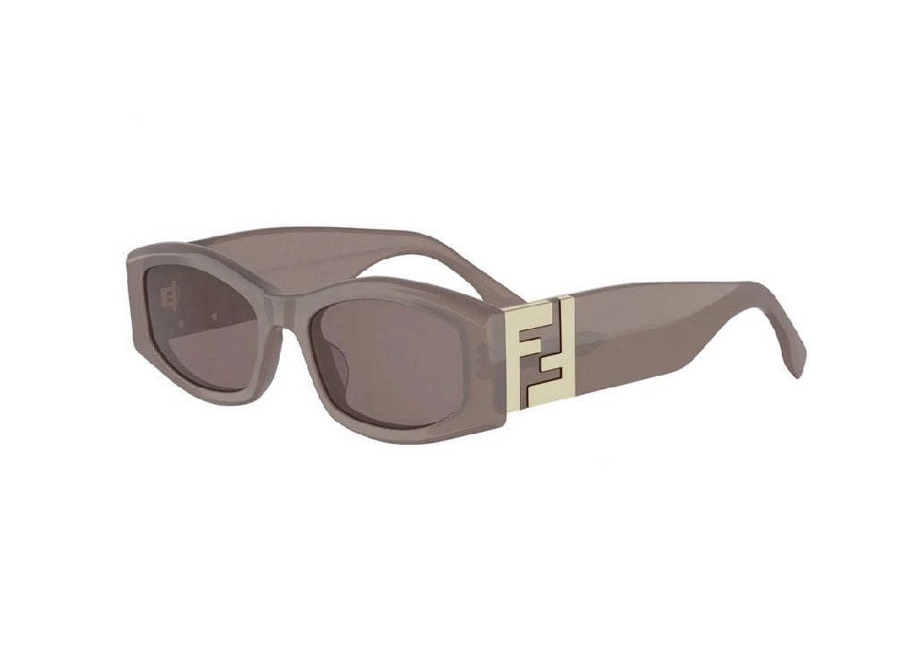OCCHIALI DA SOLE FENDI FE40204I (48E) acetato marrone lucido e lenti marroni