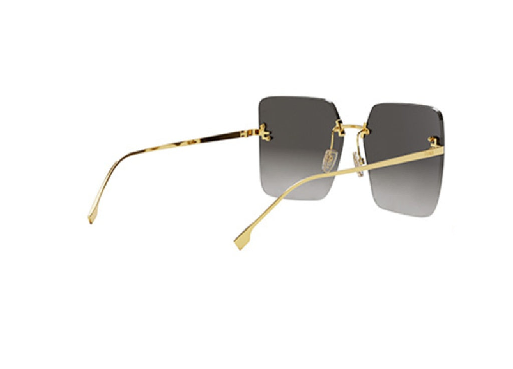 FENDI First Crystal FE4082US (30B) goldene Schmetterlings-Sonnenbrille mit grauen Gläsern
