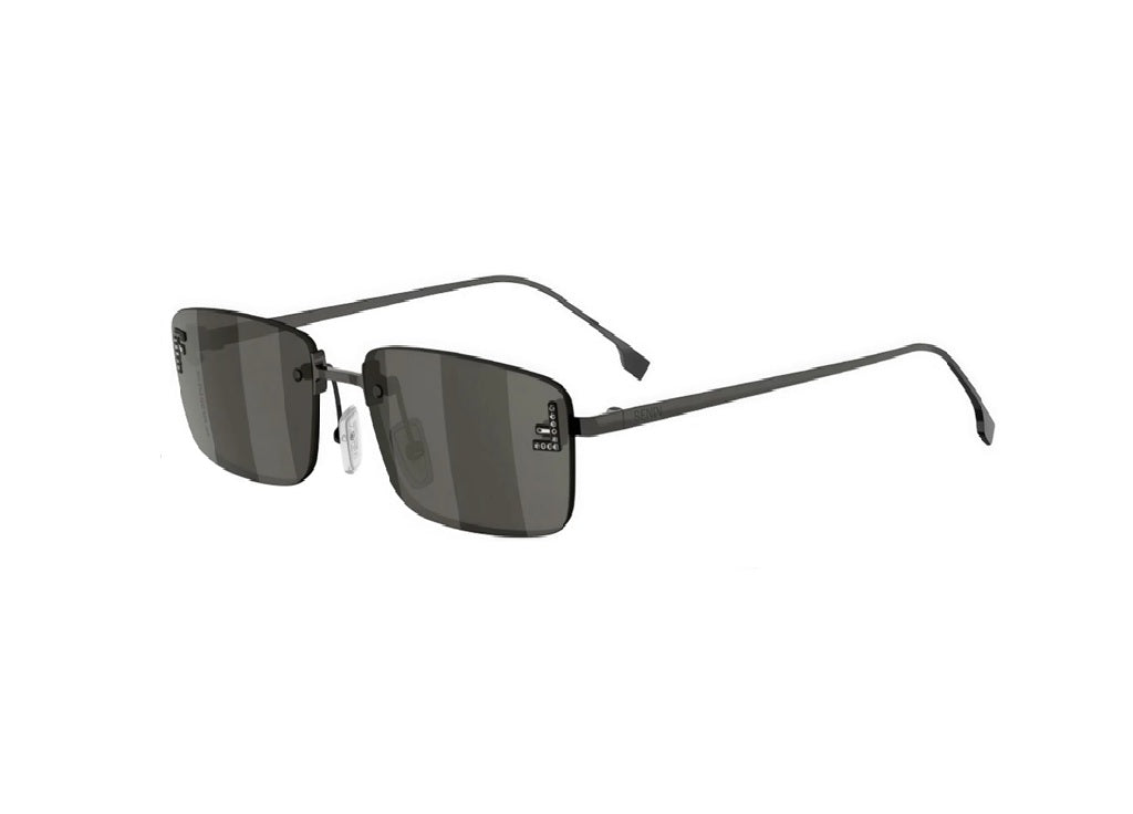 OCCHIALI DA SOLE FENDI First Crystal FE4172US (12C) in metallo argento e lenti grigie