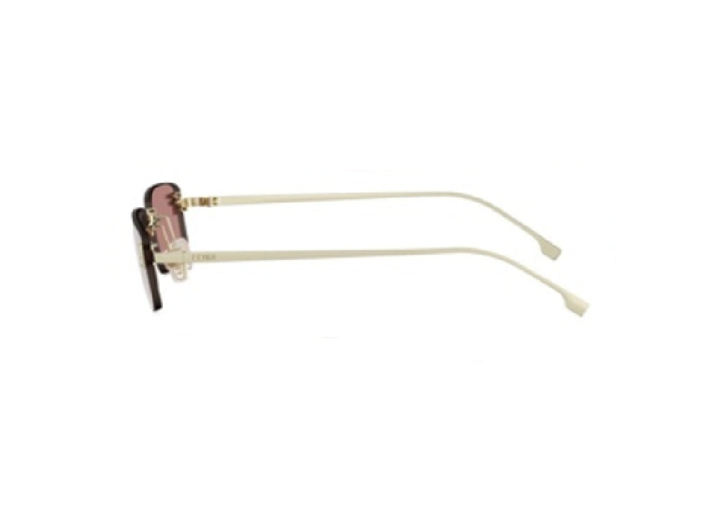 OCCHIALI DA SOLE FENDI First Crystal FE4172US (32Y) in metallo giallo oro e lenti rosa