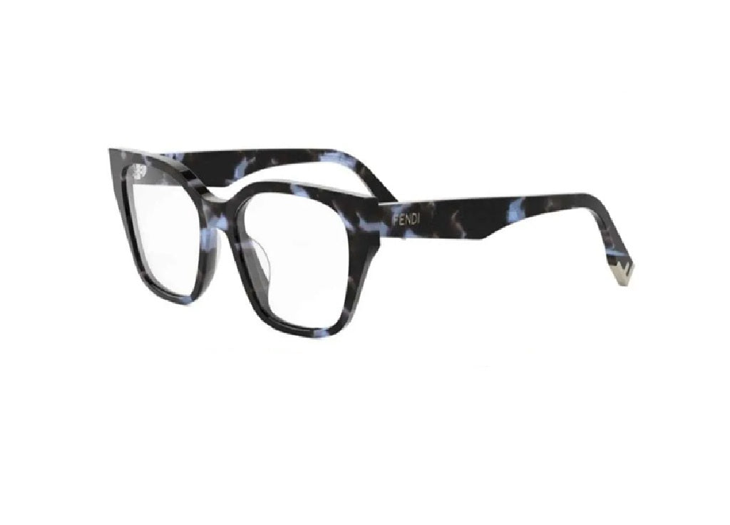FENDI WAY FE50001I (056) Damen-Brillenfassung aus blauem Havanna-Acetat