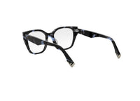 FENDI WAY FE50001I (056) Damen-Brillenfassung aus blauem Havanna-Acetat
