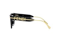 FENDI FendiGraphy FE50065I (001) Damen-Brillenfassung aus schwarzem Acetat mit goldenem Logo