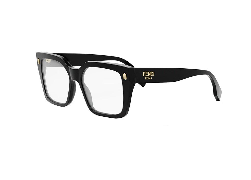 FENDI Roma FE50085I (001) schwarzes Acetat-Glasgestell